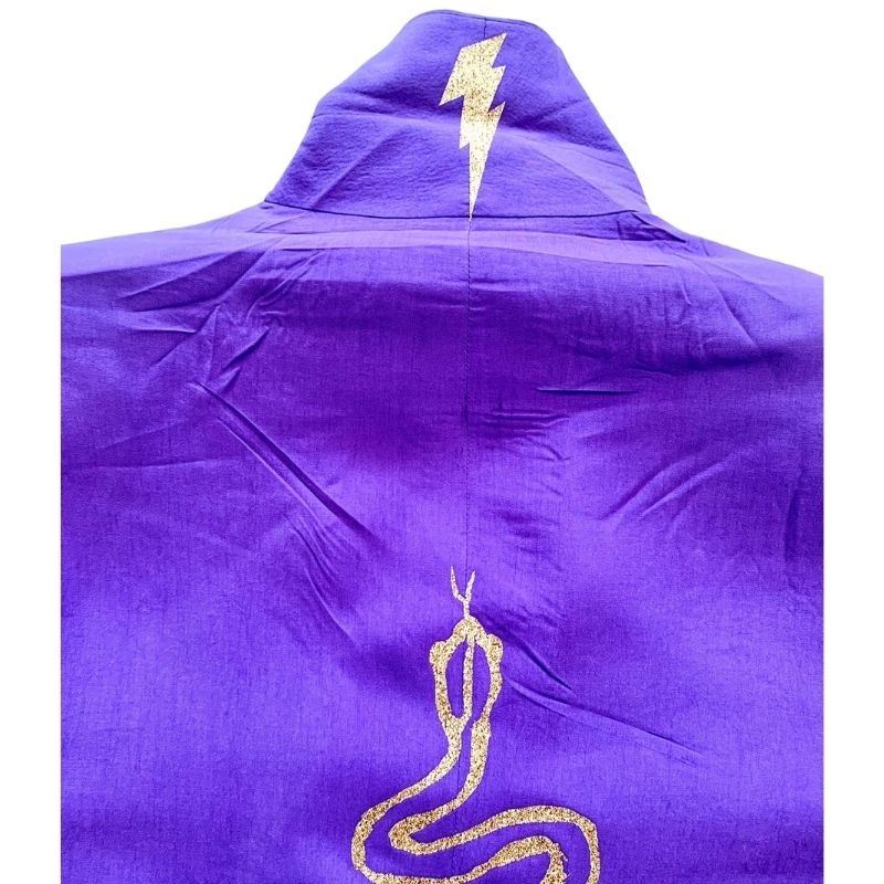 Reworked Versus by Versace Pure Silk Jacket (Purple with Snake Motifs)