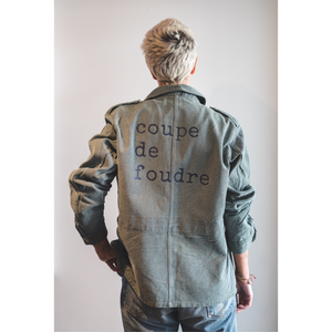 coupe de foudre recycled military jacket