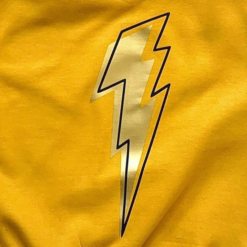 Adults Sweatshirt in Mustard (choice of 2 bolt colourways)