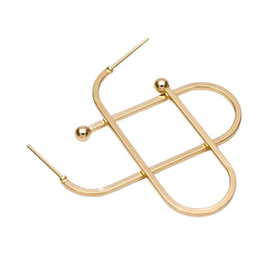 Geometric 18k Gold Plated Earrings