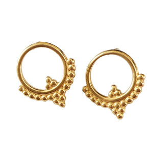 Bohemian Small Orb 14k Gold-Plated Earrings
