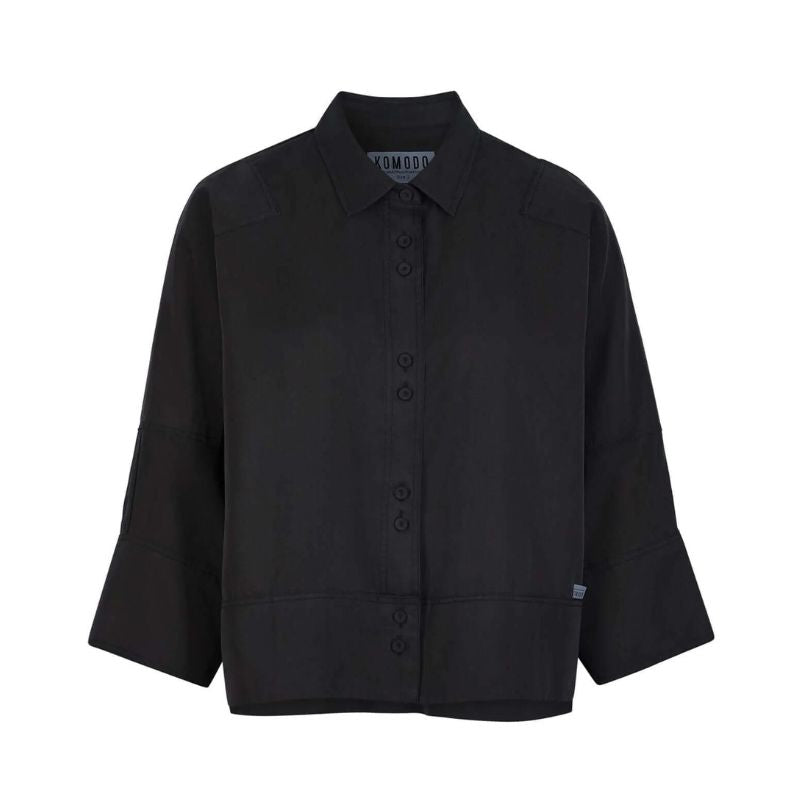 Kimono Linen Shirt by Komodo (Black)