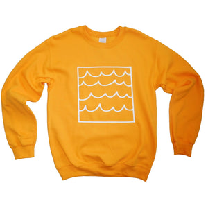 sunshine and waves yellow sweatshirt by syrup and salt